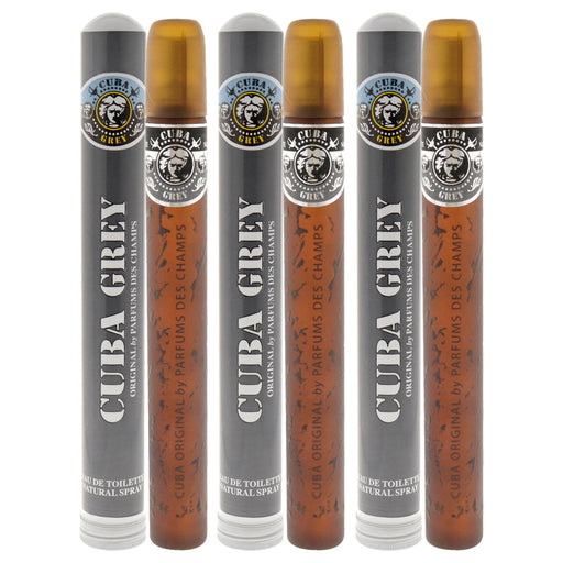 Cuba Grey Pack Of 3 Men's Eau De Toilette