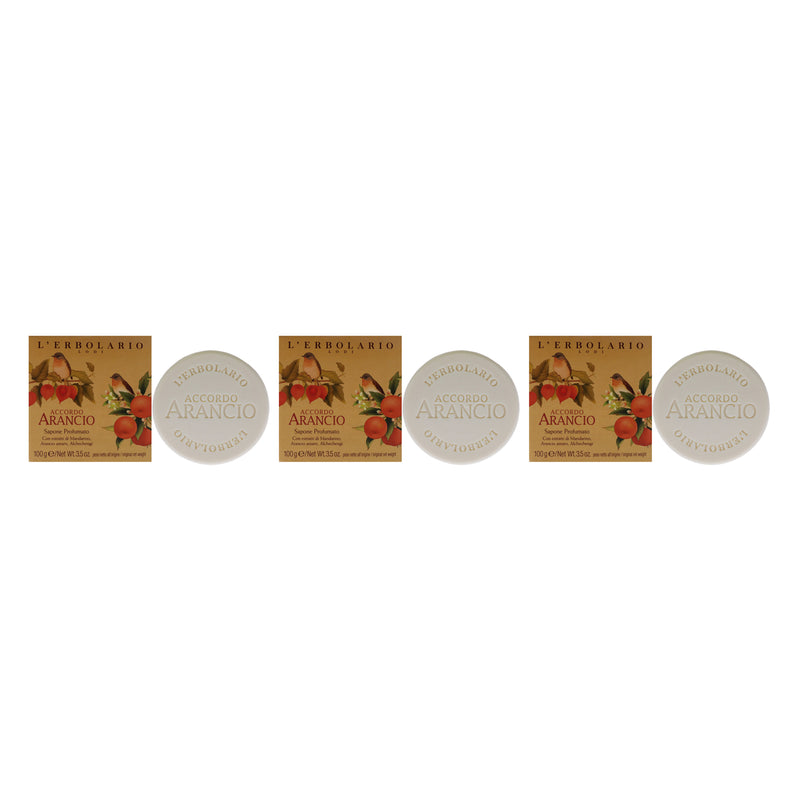 Lerbolario Perfumed Soap Accordo Arancio Pack Of 3