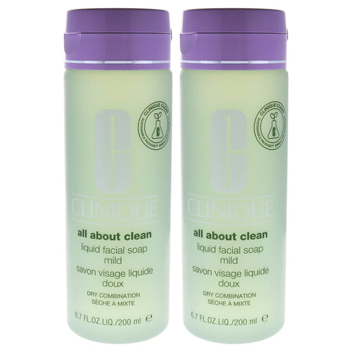 Clinique All About Clean Liquid Facial Soap Mild Pack Of 2