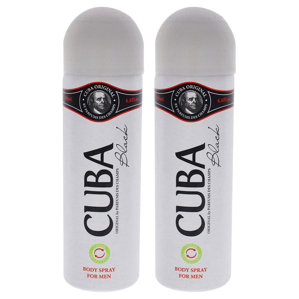 Cuba Black Pack Of 2 Men's Body Spray