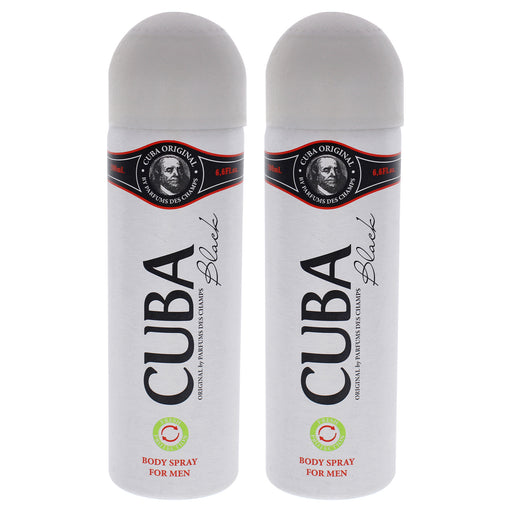Cuba Black Pack Of 2 Men's Body Spray