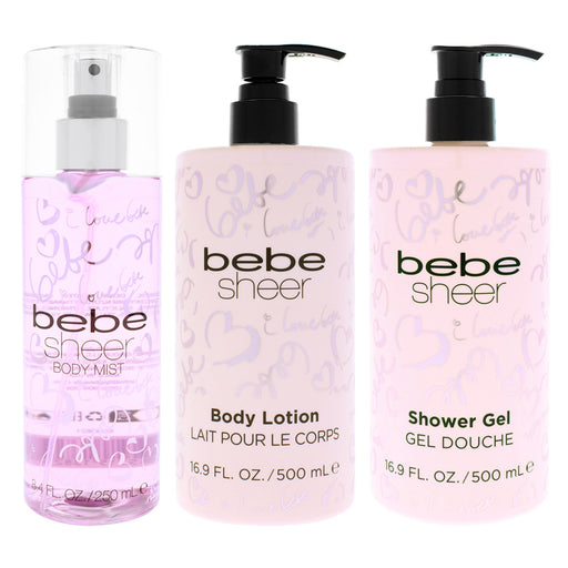 Bebe Light And Sheer Trio Kit Women's Body Mist Gift Set