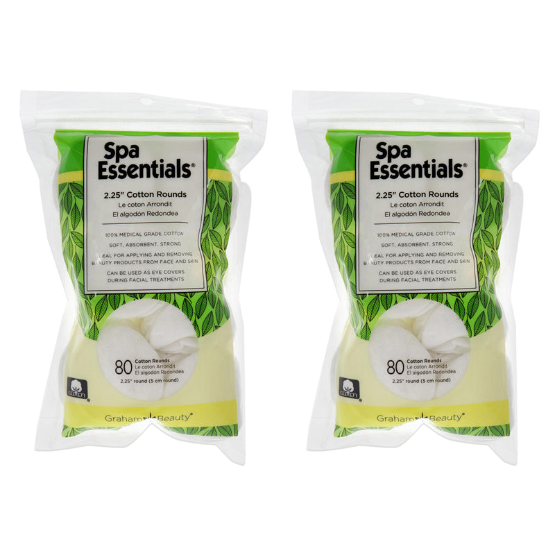 Spa Essentials Cotton Rounds Pack Of 2