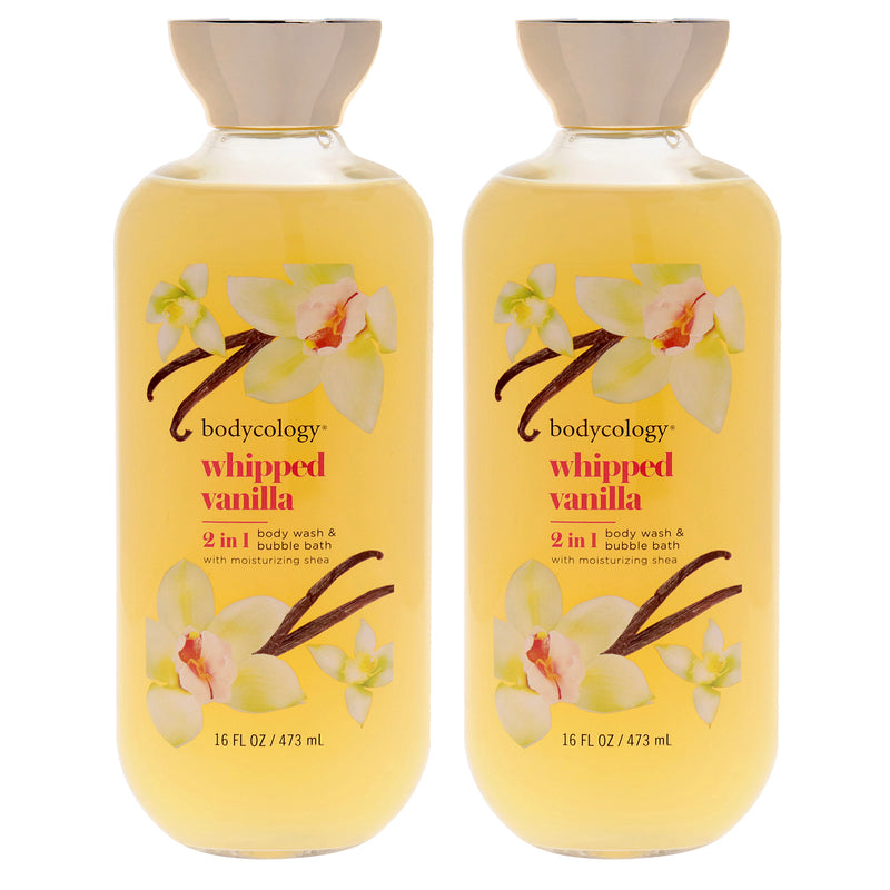 Bodycology 2 In 1 Body Wash And Bubble Bath Whipped Vanilla Pack Of
