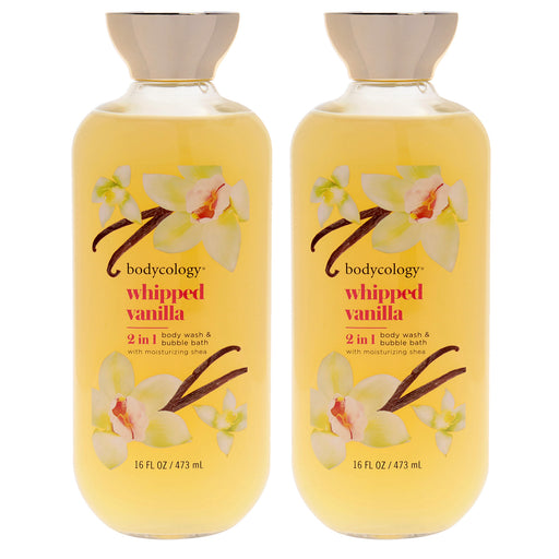 Bodycology 2 In 1 Body Wash And Bubble Bath Whipped Vanilla Pack Of