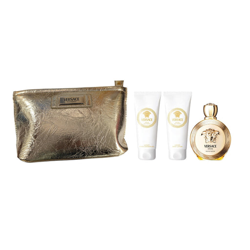 Versace Eros + Body Lotion + Bath & Shower Gel + Pouch Women's Eau De Parfum Gift Set