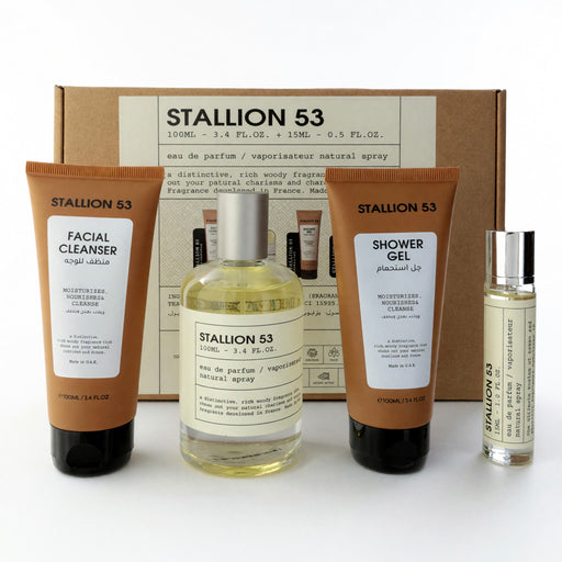 Emper Stallion 53 4: + + Facial Cleanser + Shower Gel Unisex Eau De Parfum Gift Set