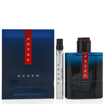 Prada Luna Rossa Ocean Men's Eau De Toilette Gift Set