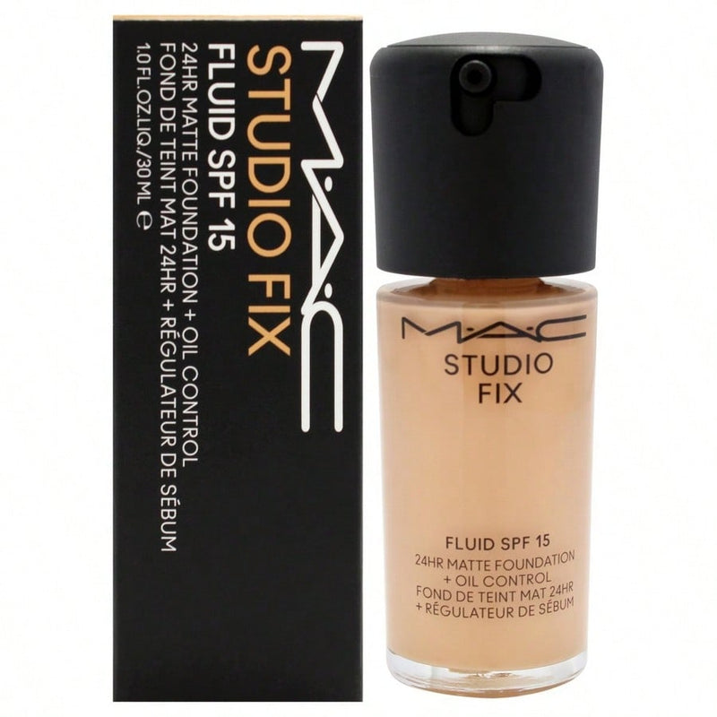 Studio Fix Fluid SPF 15 24HR Matte Foundation Plus Oil Control - NC35 Light To Mediun Beige With Peachy Golden Undertone by MAC for Women - 1 oz Foundation