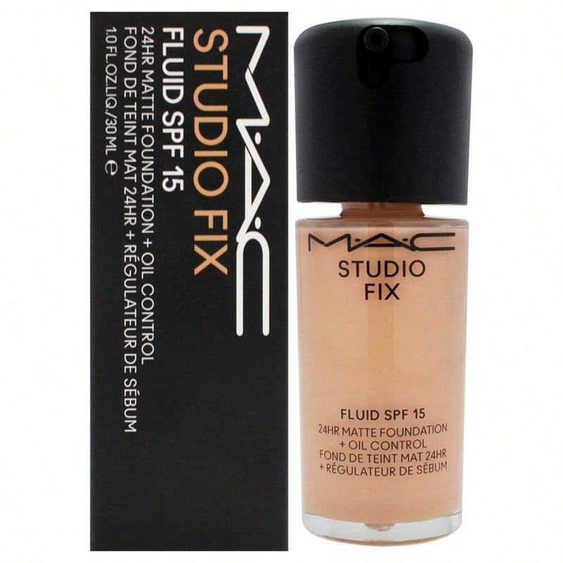 Studio Fix Fluid SPF 15 24HR Matte Foundation Plus Oil Control - NW22 Warm Beige With Rosy Undertone by MAC for Women - 1 oz Foundation