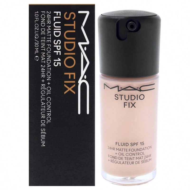 Studio Fix Fluid SPF 15 - NW25 Rosy Beige With Rosy Undertone  by MAC for Women - 1 oz Foundation