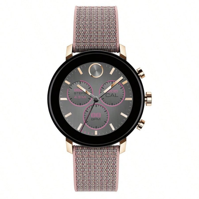 Movado Women's Connect 3660025 Strap Black Dial Digital Movement Buckle Clasp 40mm Round Watch