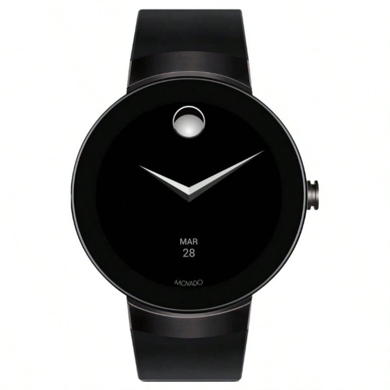 Movado Unisex's Connect 3660018 Strap Black Dial Digital Movement Buckle Clasp 47mm Round Watch