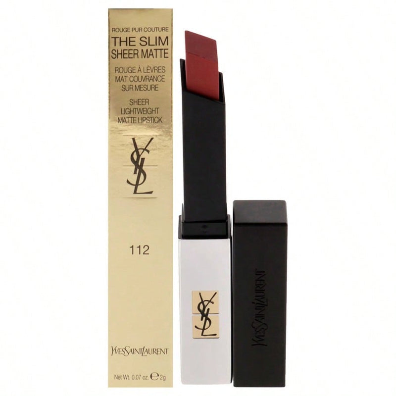 Rouge Pur Couture The Slim Sheer Matte Lipstick - 112 Raw Rosewood by Yves Saint Laurent for Women - 0.07 oz Lipstick