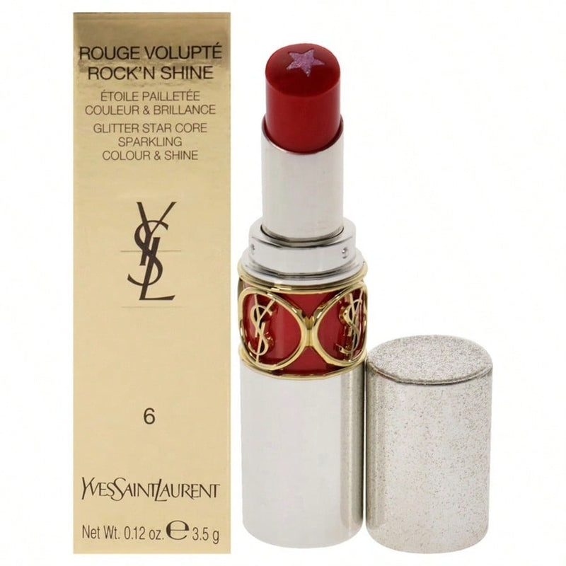 Rouge Volupte RockN Shine Lipstick - 06 Orange Speaker by Yves Saint Laurent for Women - 0.12 oz Lipstick