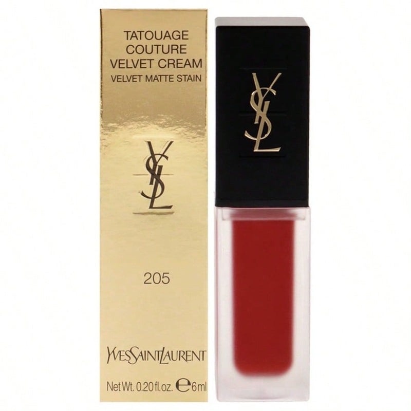 Tatouage Couture Velvet Matte Cream - 205 Rouge Clique by Yves Saint Laurent for Women - 0.2 oz Lipstick