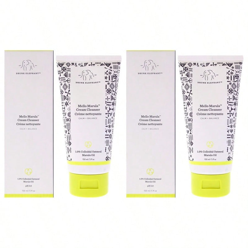 Mello Marula Cream Cleanser by Drunk Elephant for Unisex - 5 oz Cleanser - Pack of 2