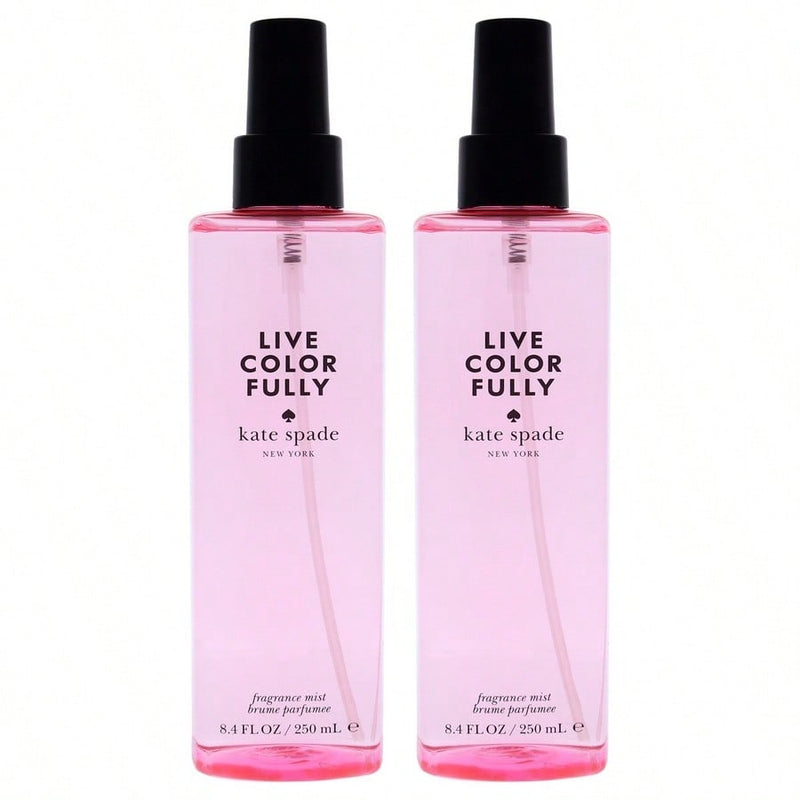 Live Colorfully Body Spray by Kate Spade for Women - 8.4 oz Fragrance Mist - Pack of 2