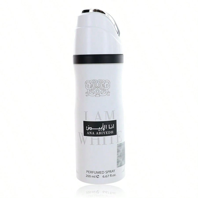Ana Abiyedh I Am White By Lattafa, 6.7Oz Perfumed Deodorant Spray For Unisex