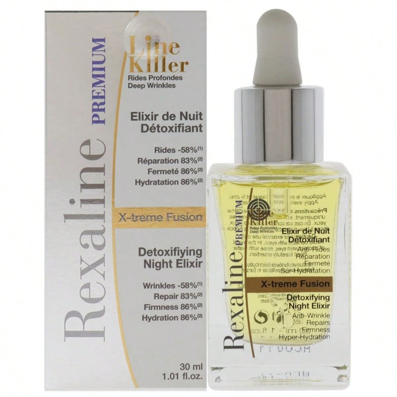 Line Killer X-Treme Fusion Detoxifying Night Elixir by Rexaline for Unisex - 1.01 oz Serum