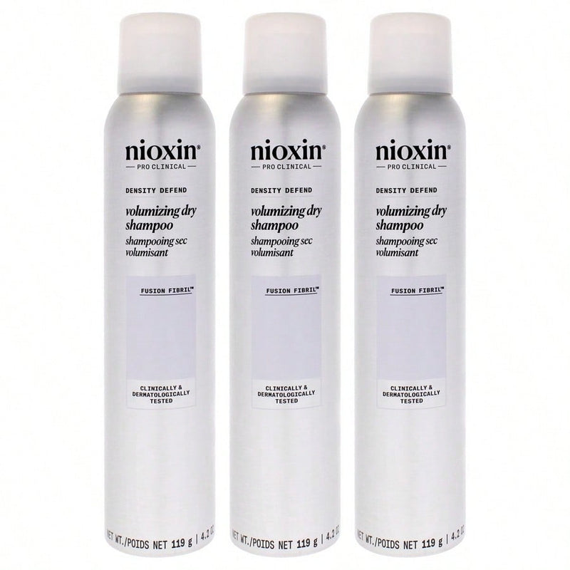 Density Defend Volumizing Dry Shampoo by Nioxin for Unisex - 4.2 oz Dry Shampoo - Pack of 3