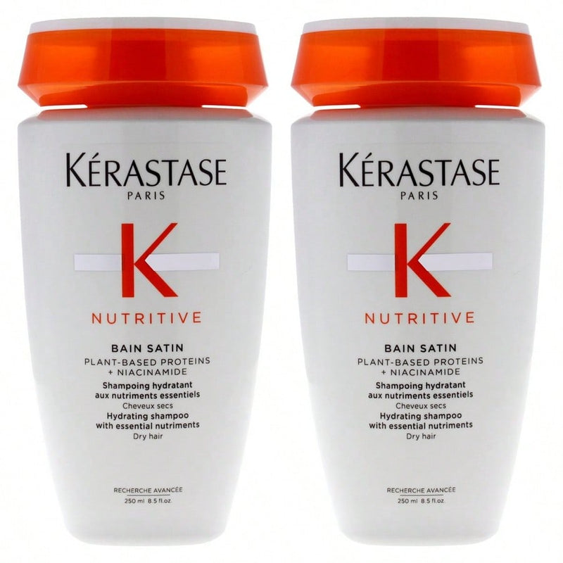Nutritive Bain Satin Shampoo by Kerastase for Unisex - 8.5 oz Shampoo - Pack of 2