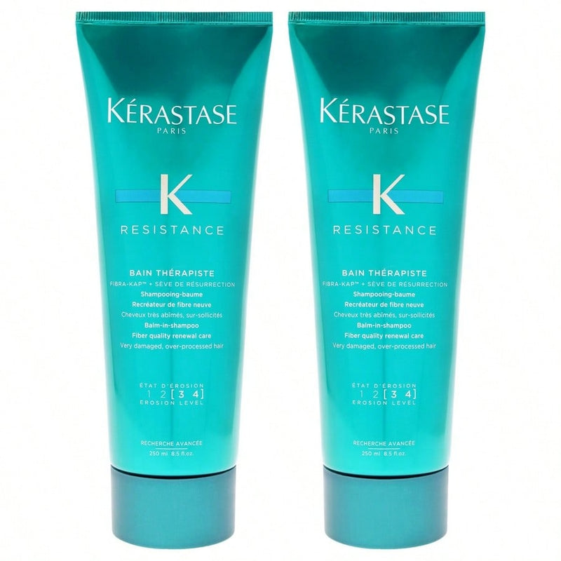 Resistance Bain Therapiste Shampoo by Kerastase for Unisex - 8.5 oz Shampoo - Pack of 2