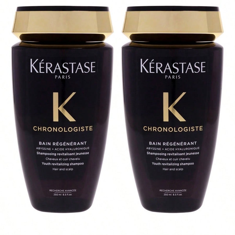 Chronologiste Bain Regenerant Shampoo by Kerastase for Unisex - 8.5 oz Shampoo - Pack of 2
