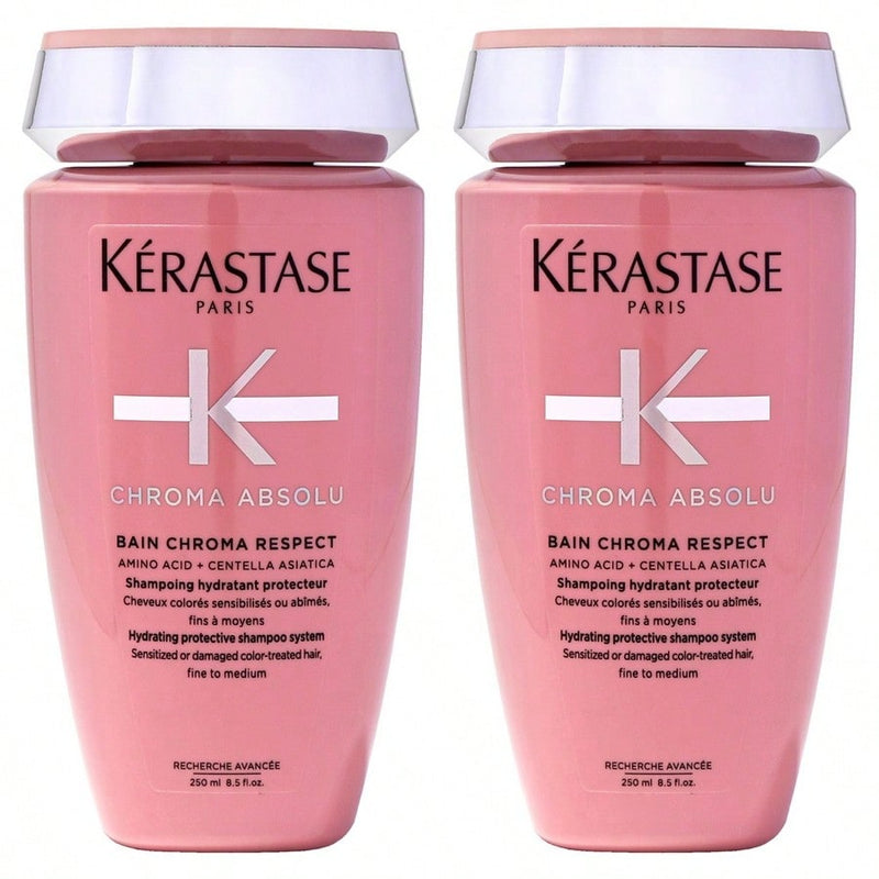 Chroma Absolu Bain Chroma Respect Shampoo by Kerastase for Unisex - 8.4 oz Shampoo - Pack of 2