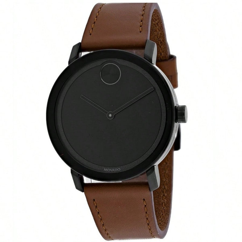 Movado Men's Bold 3600537 Strap Black Dial Quartz Movement Buckle Clasp 40mm Round Watch