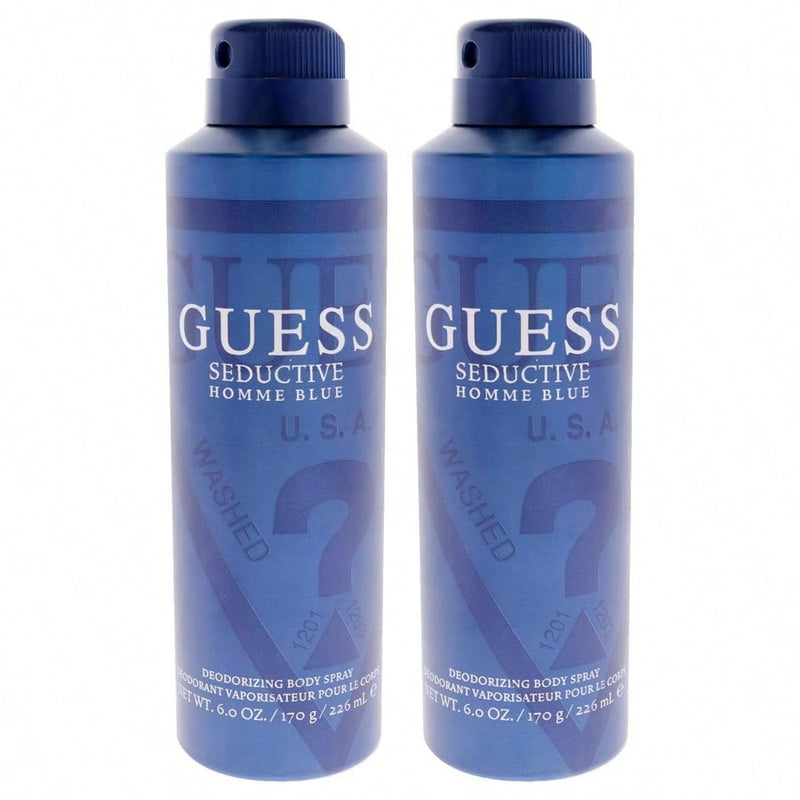 Guess Seductive Homme Blue by Guess for Men - 6 oz Body Spray - Pack of 2
