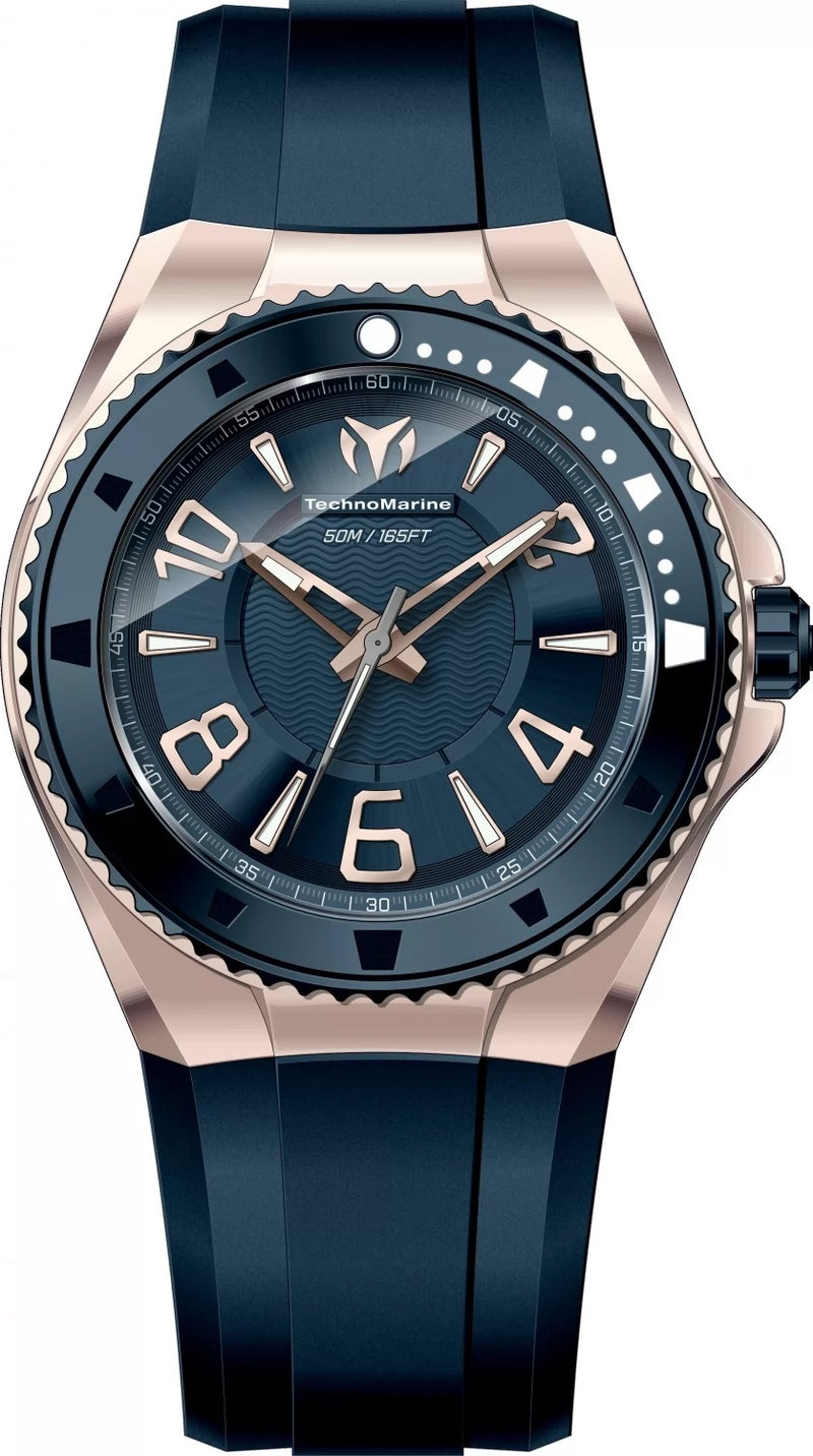 Technomarine Lusso Mare Men's Quartz 44mm Watch – Silicone