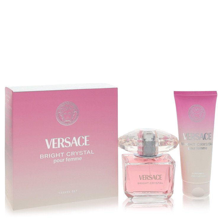 Versace Bright Crystal + Body Lotion Women's Eau De Toilette Gift Set