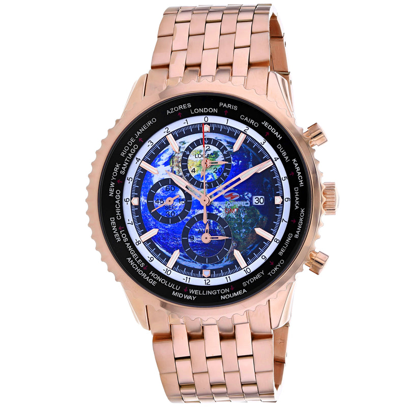 Seapro Meridian World Timer Gmt Men's Quartz 47mm Watch
