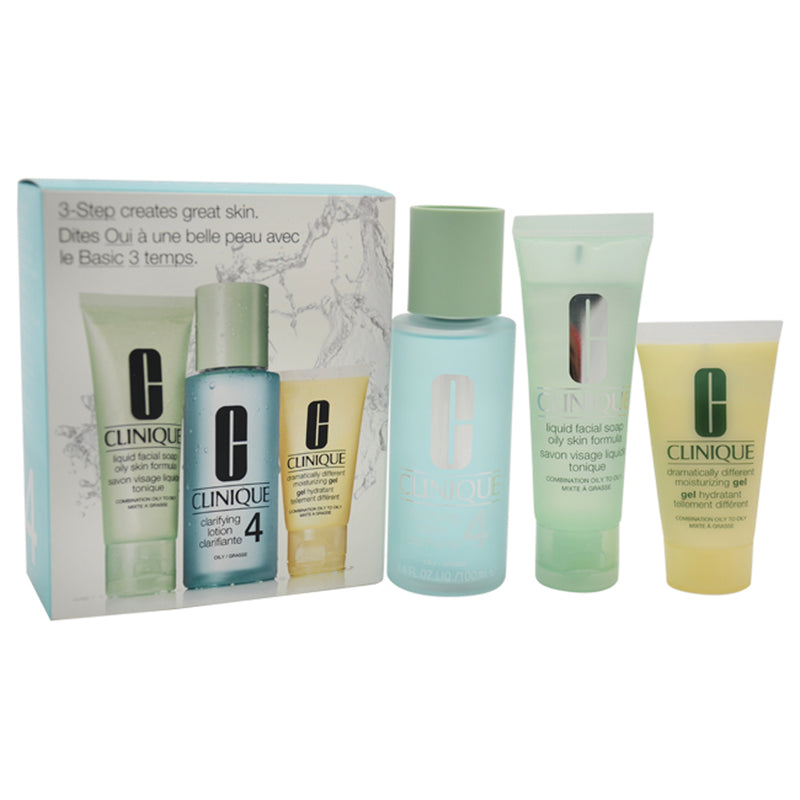 Clinique 3-Step Skin Care System For Skin Type 4 Oily Women's Gift Set