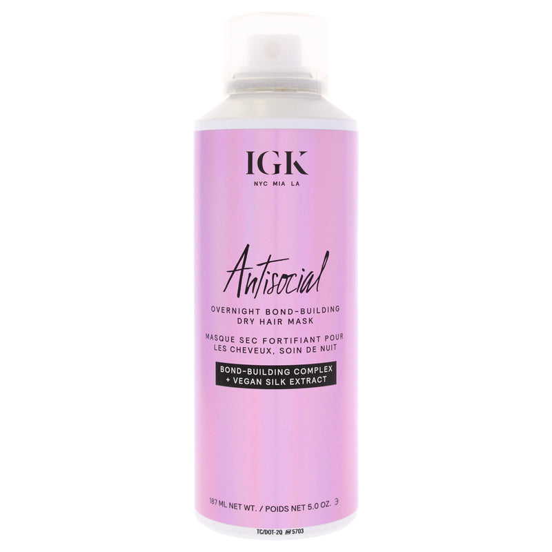 Igk Antisocial Overnight Bond Building Dry Hair Mask