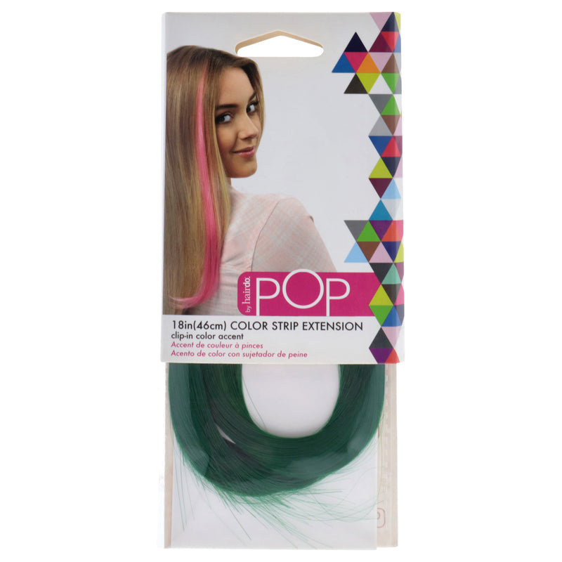 Hairdo Pop Color Strip Extension Party Dress Green for Women