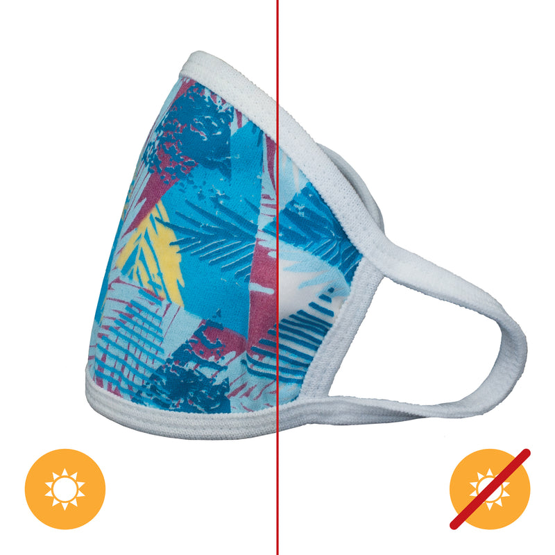 Delsol Color-Changing Face Mask 80s Triangle Youth Unisex Gift Set