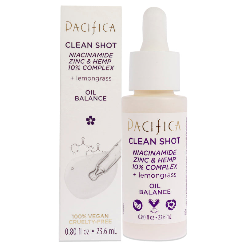 Pacifica Clean Shot Niacinamide Zinc And Hemp 10 Percent Complex