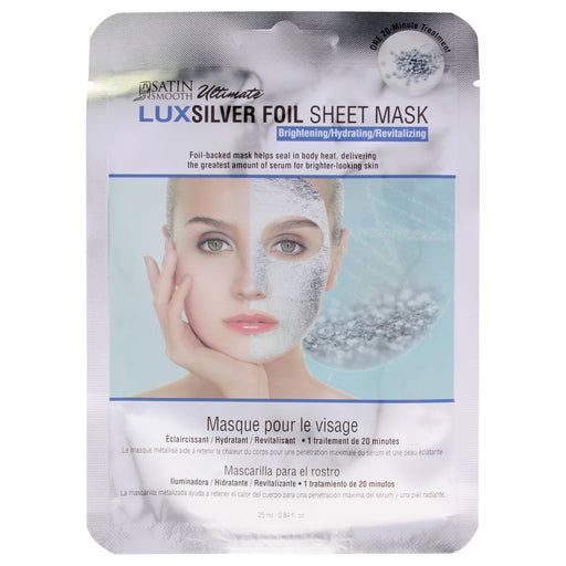 Satin Smooth Ultimate Luxsilver Foil Sheet Mask Women's Gift Set