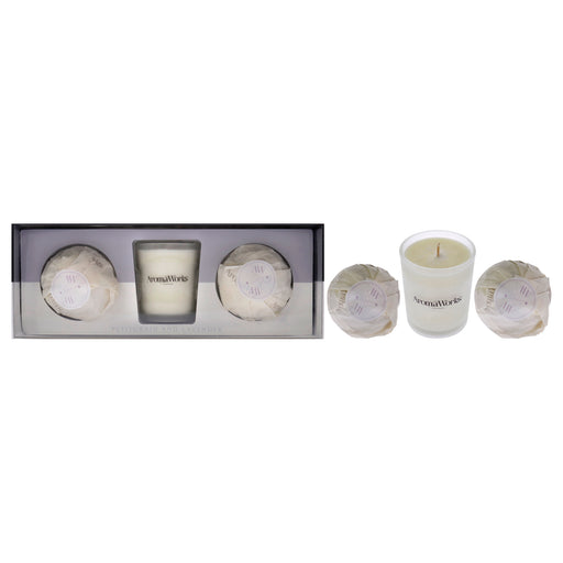 Aromaworks Light Candle Petitgrain And Lavender Unisex Gift Set