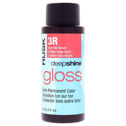 Rusk Deepshine Gloss Demi-Permanent Color 3r Dark Red Brown