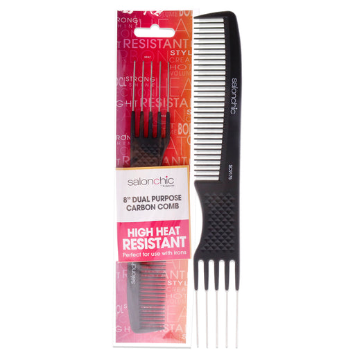 Salonchic Dual Purpose Carbon Comb High Heat Resistant 8 Unisex Gift Set