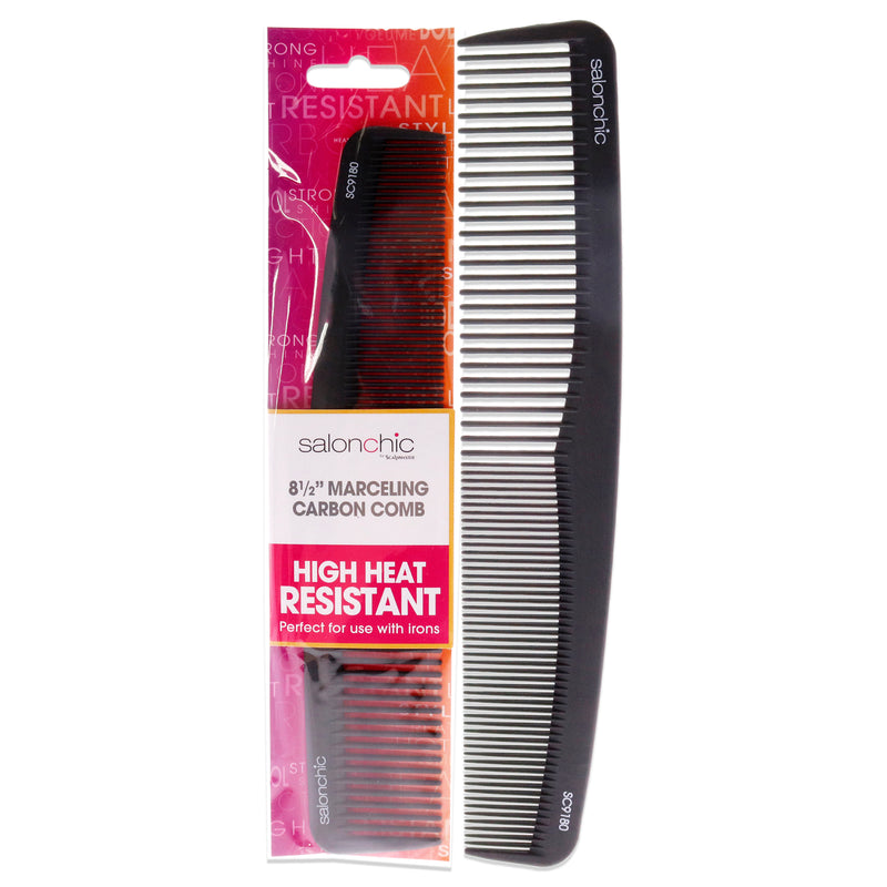 Salonchic Marceling Carbon Comb High Heat Resistant Unisex Gift Set