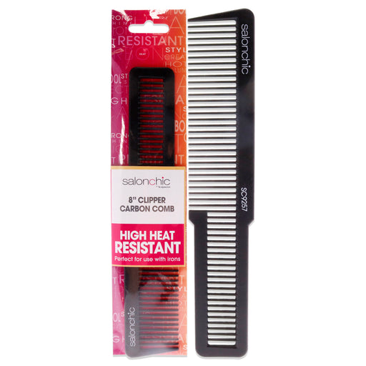 Salonchic Flat Top Clipper Carbon Comb High Heat Resistant 8 Unisex Gift Set