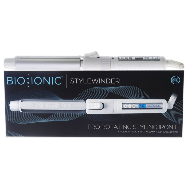Bio Ionic Stylewinder Pro Rotating Styling Iron White for Women