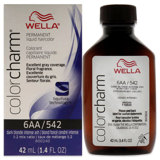 Wella Color Charm Permanent Liquid Hair Color 542 6aa Ash Blonde