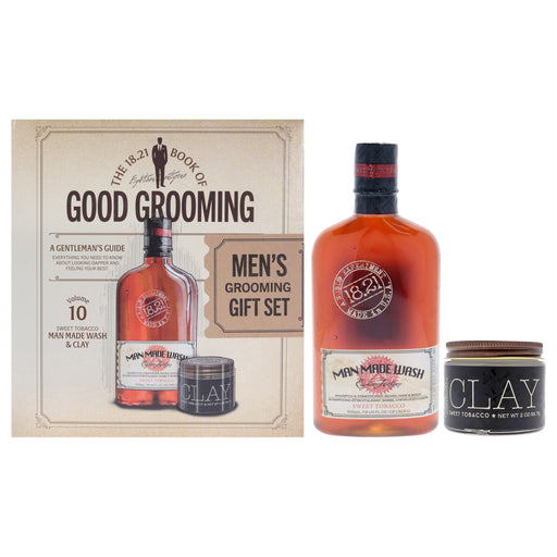 18.21 Man Made Book Of Good Grooming Volume 10 Sweet Tobacco Men's Gift Set