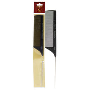 Cricket Carbon Comb Seamless Medium Tooth Pattern Metal Rattail C55 Unisex Gift Set