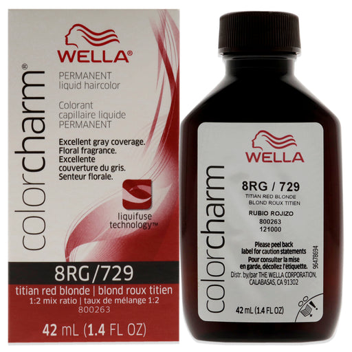 Wella Color Charm Permanent Liquid Hair Color 729 8rg Titian Red